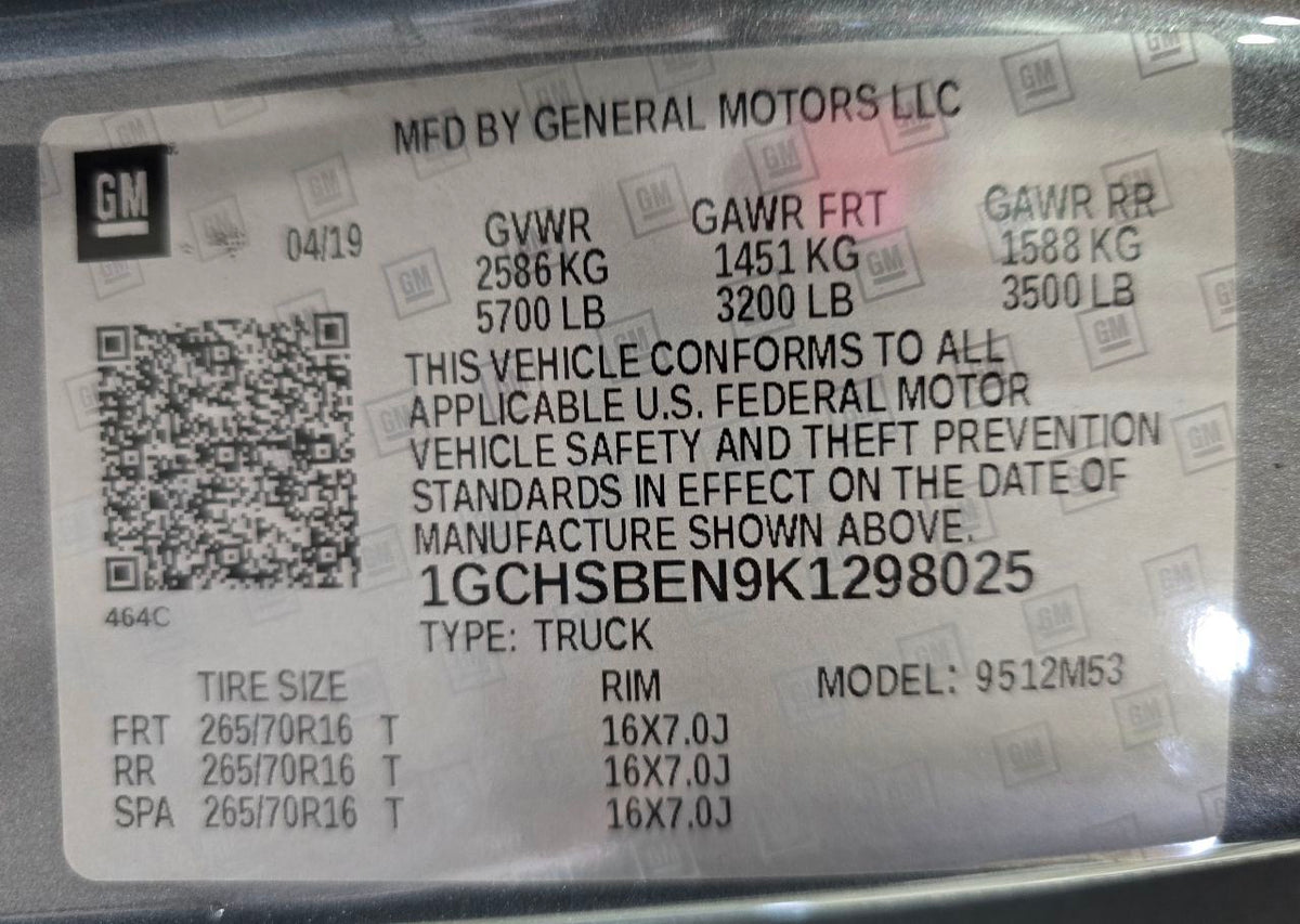 Driver Front Seat Bucket Extended Cab Cloth Fits 15-22 COLORADO 645628