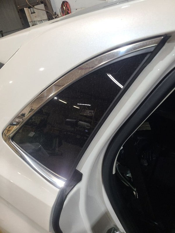 Passenger Quarter Glass Privacy Tint Chrome Moulding Fits 15-24 EDGE 6