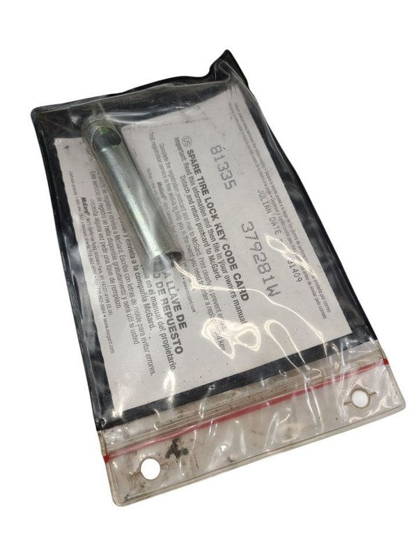 F250SD 2008 Wheel Spare Tire Lock Key Code Card  626257