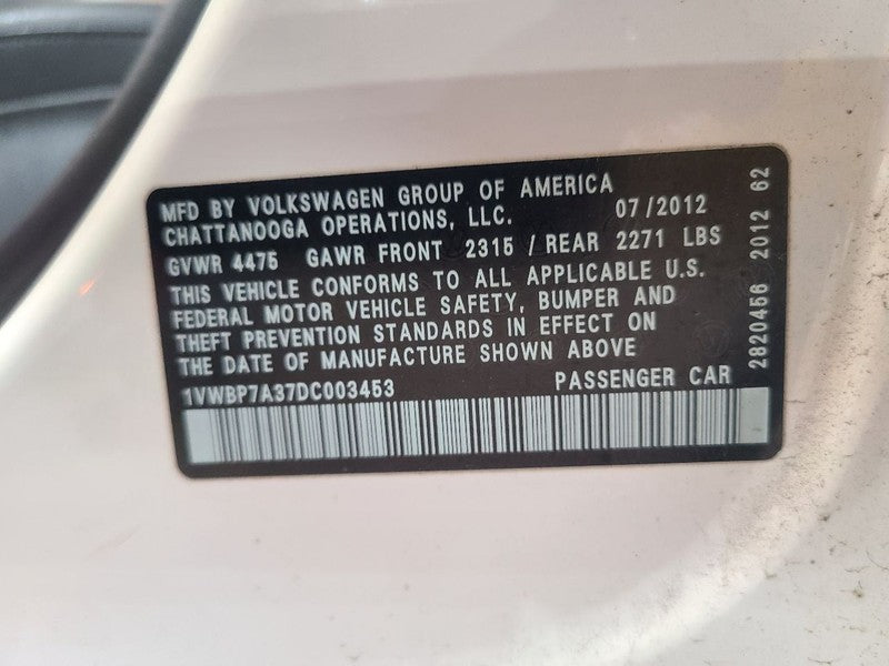 Speedometer Cluster MPH US Market Opt 9Q5 Fits 13-14 PASSAT 669643 561