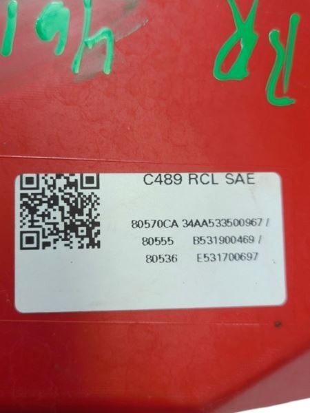 Passenger Tail Light Upper Liftgate Mounted Fits 15-19 MKC 583857