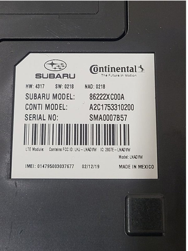 Chassis ECM Communication Telematics Behind Radio Fits 19 ASCENT 65855