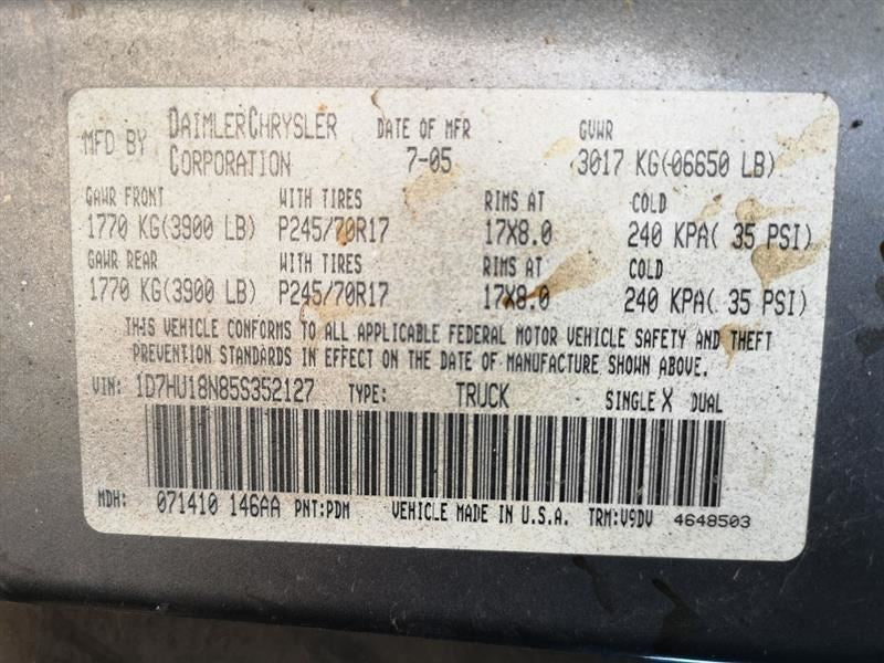 Harmonic Balancer 3.7L Fits 00-11 DAKOTA 252240