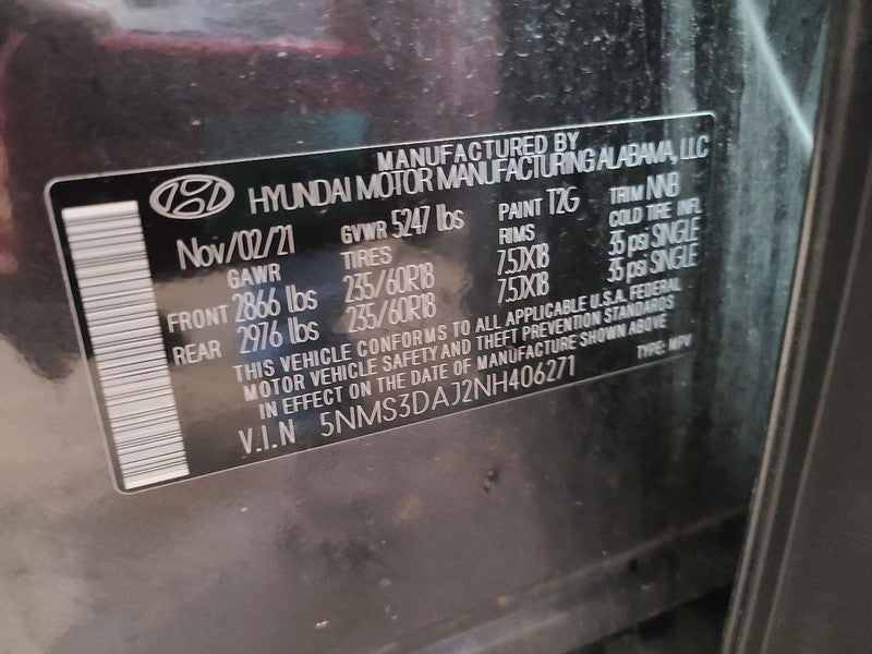 Driver Left Quarter Panel US Built Fits 21-23 SANTA FE 667936