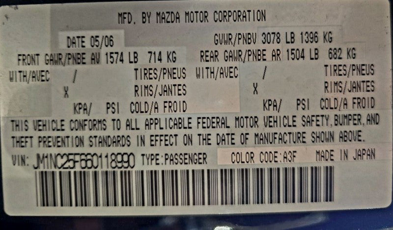 Seat Belt Front Driver Buckle Fits 06-16 MAZDA MX-5 MIATA 623117