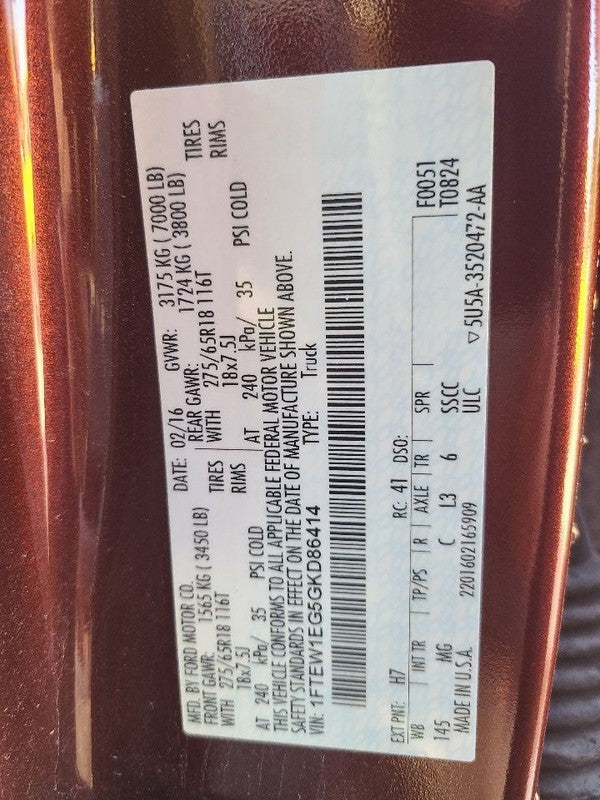 Seat Belt Front Bucket And Bench Driver Fits 17-20 FORD F250SD PICKUP 