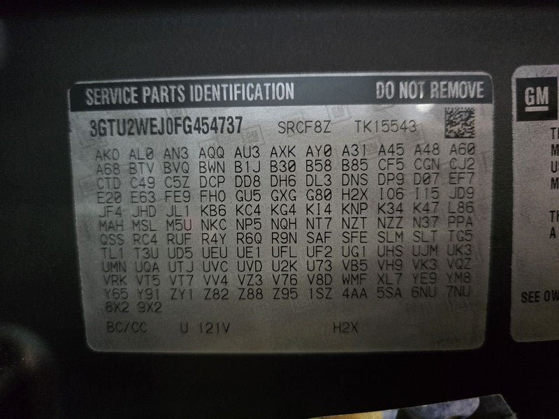 SIERDEN15 2015 Seat Belt Rear 642520