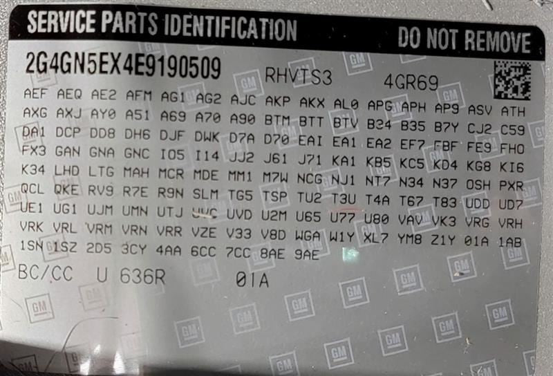 Passenger Right Air Bag Passenger Dash Fits 13-17 REGAL 562916