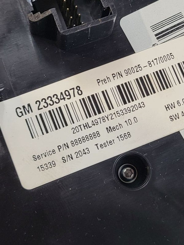 Audio Equipment Radio Control Panel ID 23334978 Fits 16 EQUINOX 649036