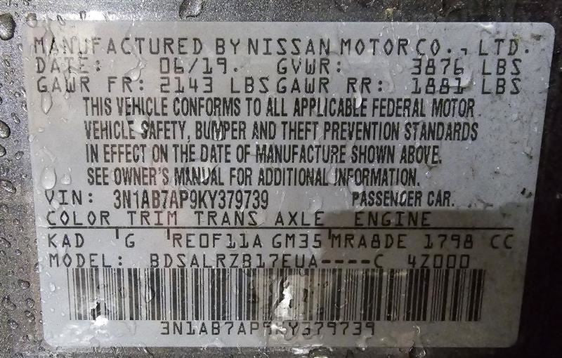 Passenger Right Air Bag Passenger Dash Fits 13-19 SENTRA 588622