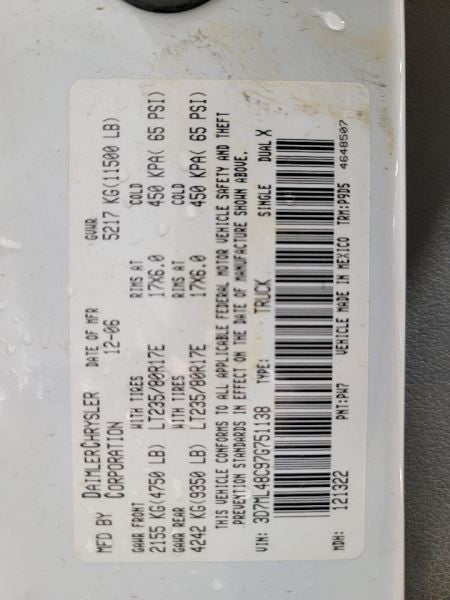 Air Bag Chassis Cab Passenger Dash Fits 09-10 DODGE 3500 PICKUP 566789