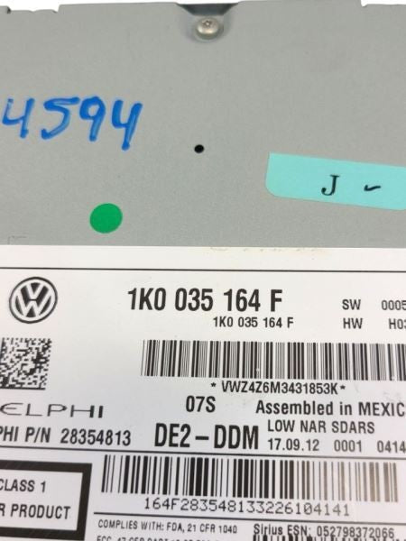 Audio Equipment Radio Receiver Radio ID 1K0035164G Fits 13-15 PASSAT 5