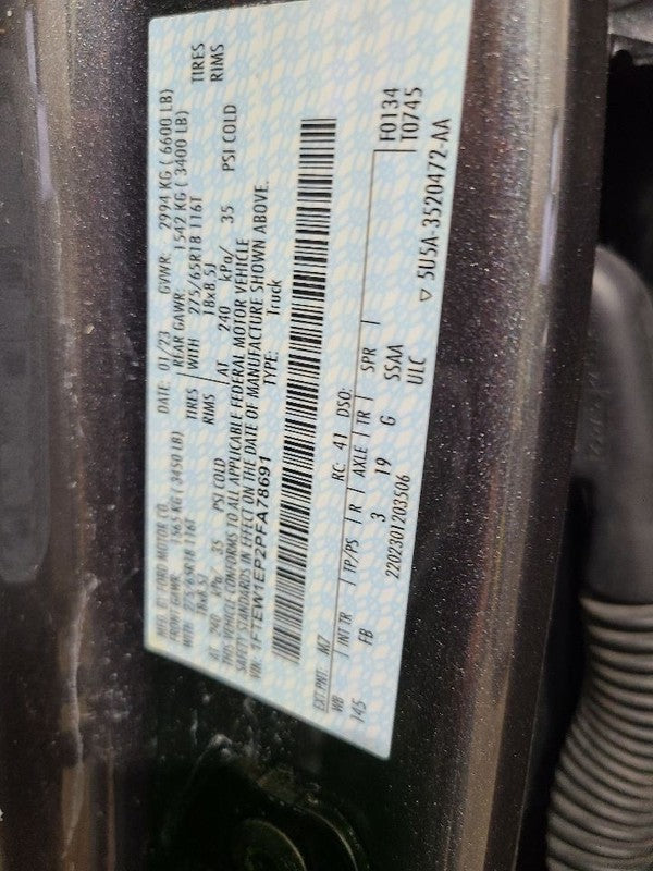 Driver Left Fender Fits 21-25 FORD F150 PICKUP 664447