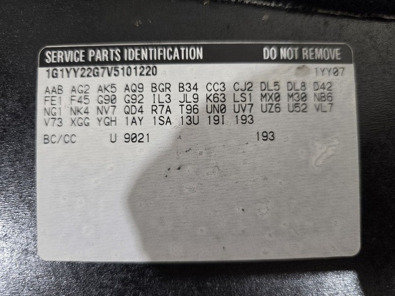 CORVETTE  1997 Seat Belt Front 633007
