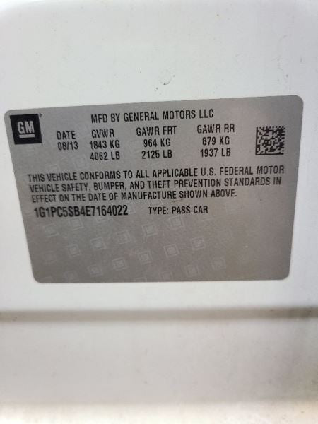 Passenger Right Air Bag Front Passenger Dash Fits 13-15 CRUZE 571047