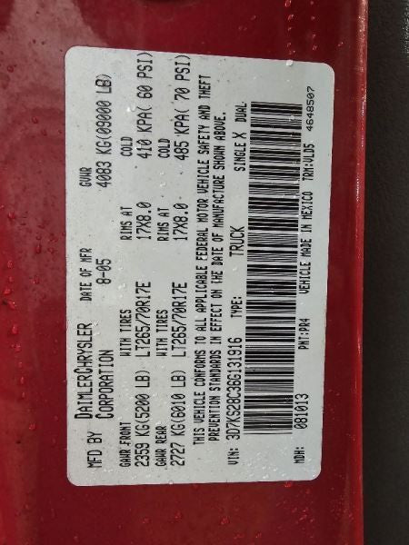 Rear Axle 4WD American 11.5" 3.73 Ratio Fits 03-07 DODGE 2500 PICKUP 5