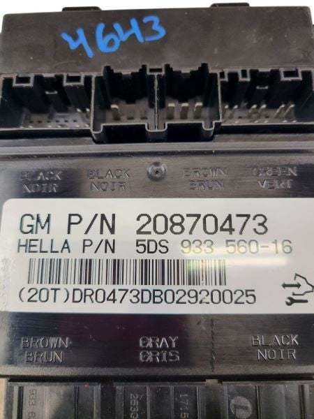 Chassis ECM Below Left Hand Front Seat Opt N37 Fits 06-11 DTS 586276 2
