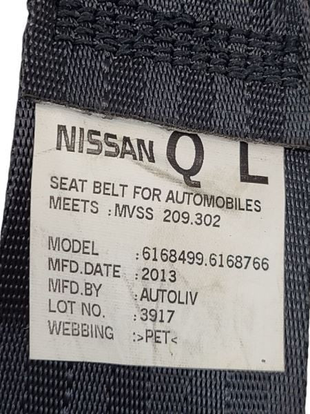 JUKE      2014 Seat Belt Rear 598331