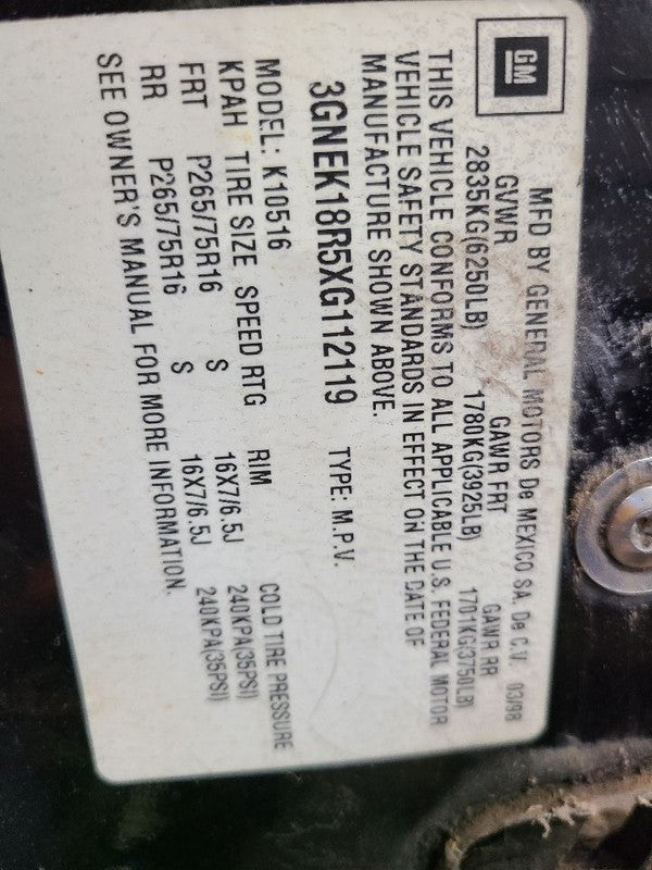 Back Glass Denali Liftglass Heated With Wiper Fits 94-00 YUKON 669583