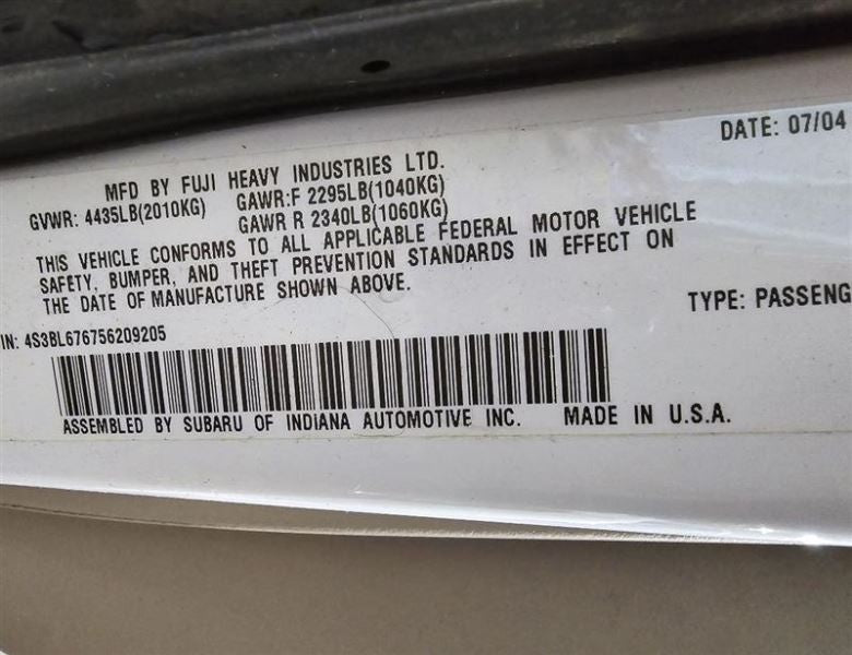 2005 LEGACY  Amplifier Speakers 578827