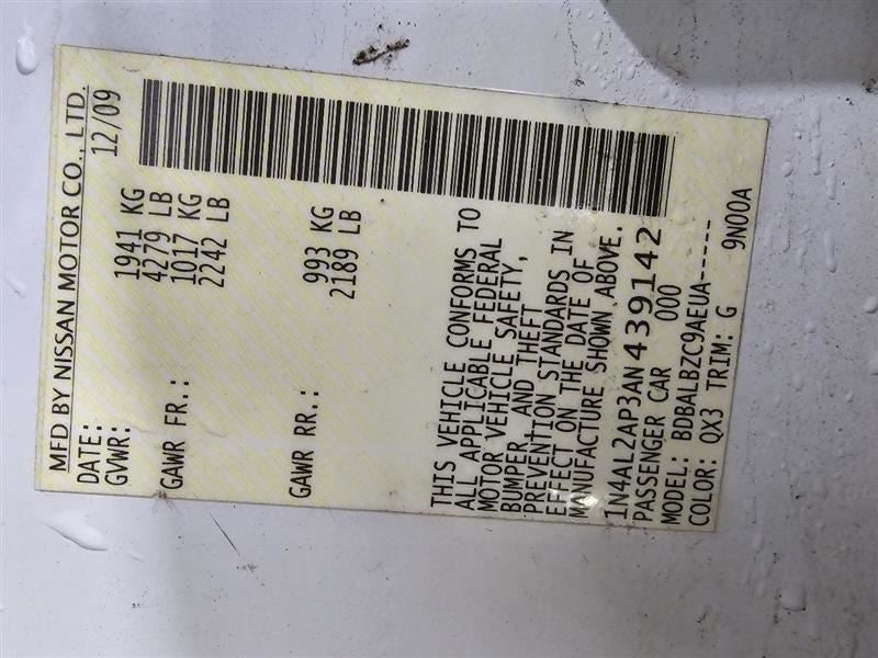 Passenger Right Air Bag Passenger Dash Sedan Fits 07-12 ALTIMA 575156