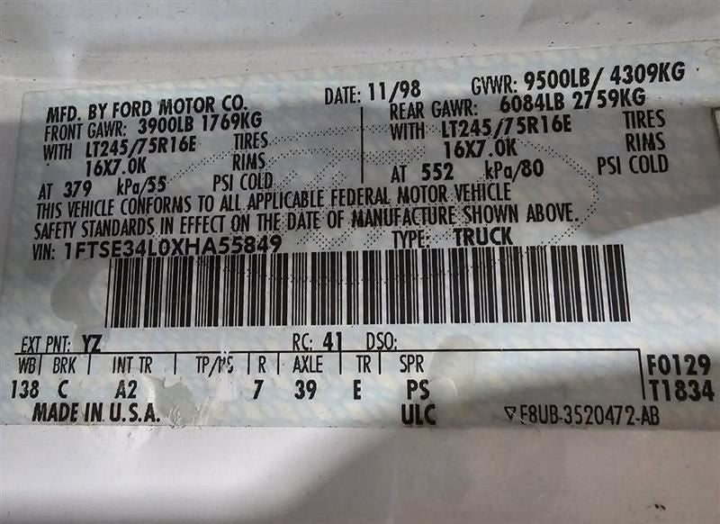 E350SD    1999 Seat Belt Front 586566