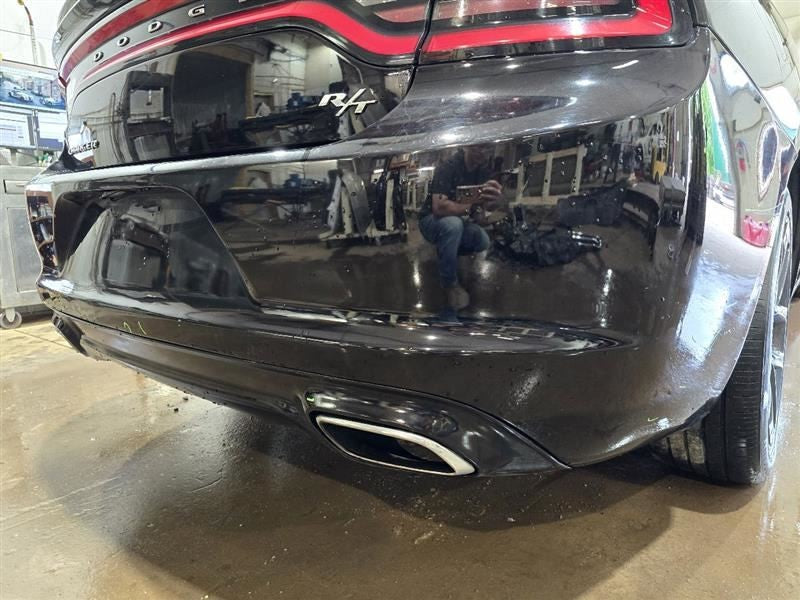 Rear Bumper Dual Rectangular Exhaust Cutouts Fits 15-18 CHARGER 585172