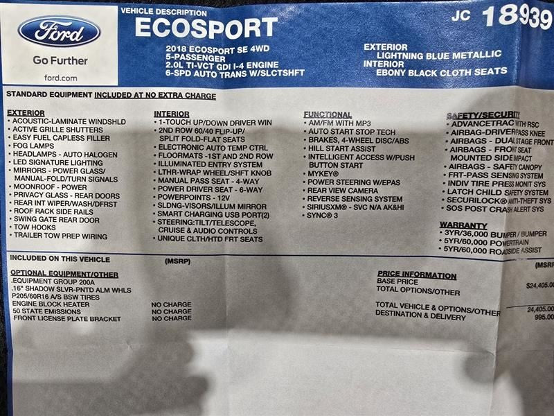 Seat Belt Front Driver Buckle Fits 18-22 ECOSPORT 610242