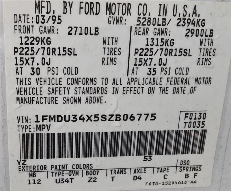 EXPLORER  1995 Seat Belt Front 606853