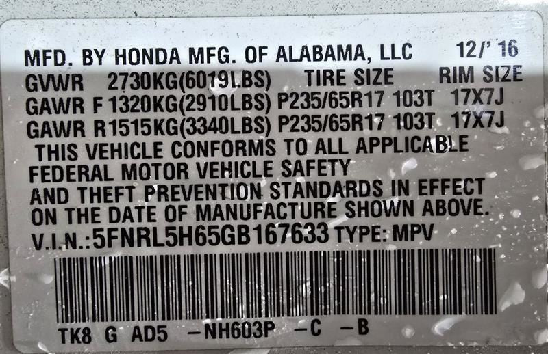 Engine ECM Electronic Control Module Fits 14-17 ODYSSEY 611282 38700TK