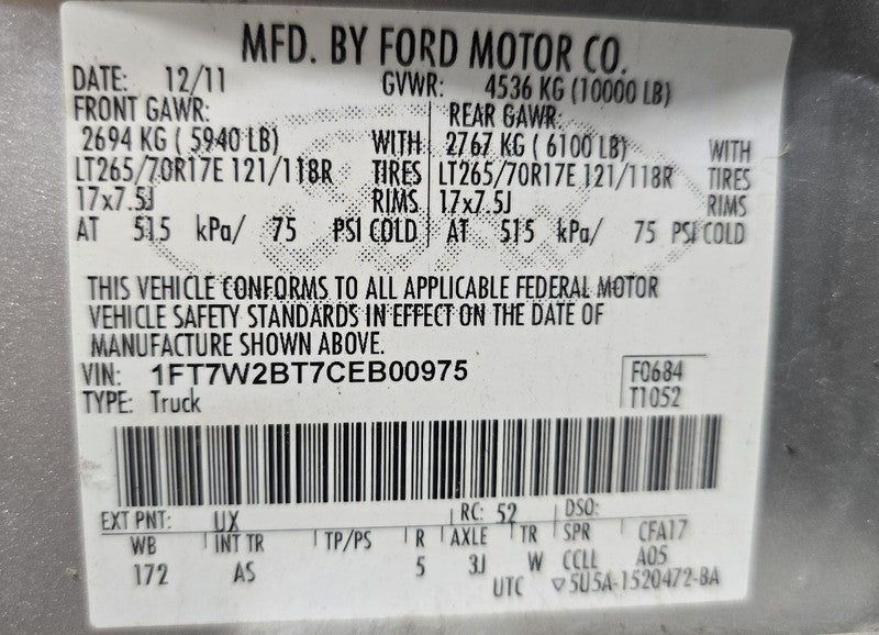 Front Drive Shaft Fits 11-16 FORD F250SD PICKUP 646923