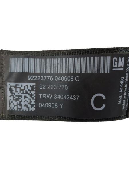 REAR CAPRICE   2011 Center Retractor Seat Belt Rear 583326