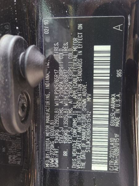 Rear Bumper North America Built VIN 1 4 5 1st Digit Fits 10 HIGHLANDER