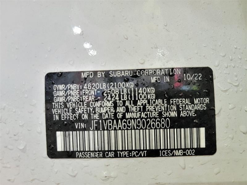 WRX       2022 Air Bag 551651
