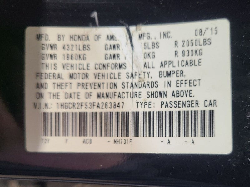 Fuel Pump Assembly Tank Mounted 2.4L Fits 15-20 TLX 657044