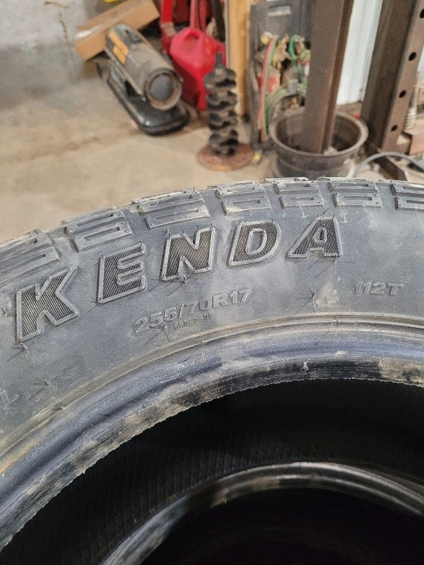4 Used Tires 255-70-17 Klever A/T Kenda 10/32  661523