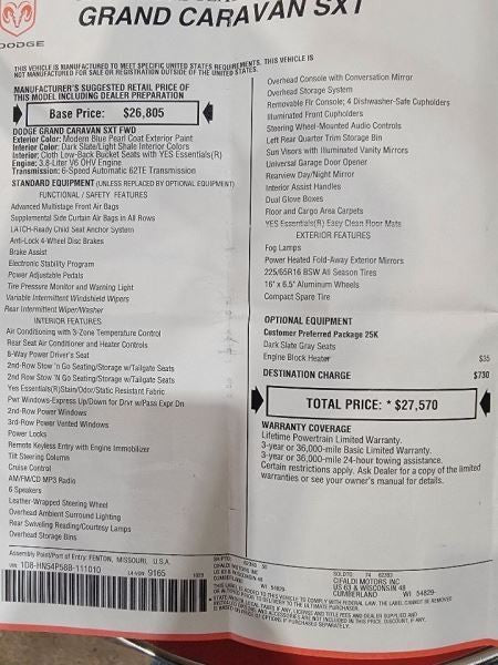 CARAVAN   2008 Owners Manual 473175