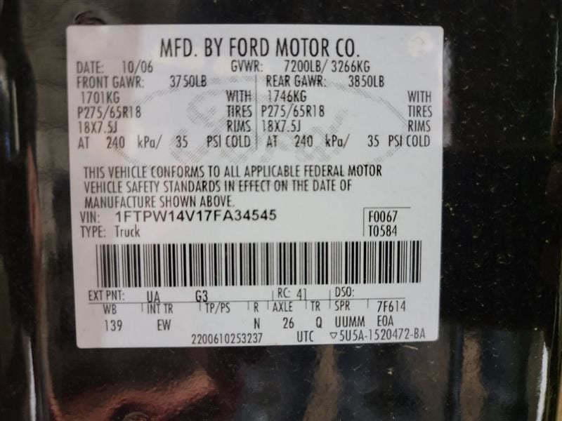 Air Bag Driver Steering Wheel Fits 04-08 FORD F150 PICKUP 570158
