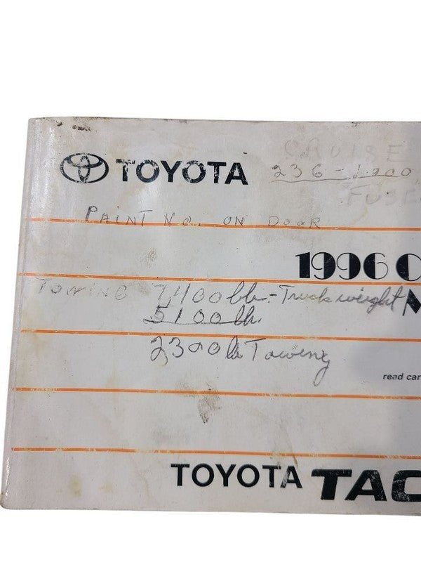 TACOMA    1996 Owners Manual 639467