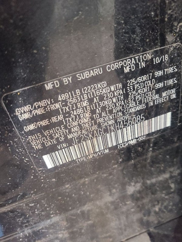 FORESTER  2019 Glove Box 666591