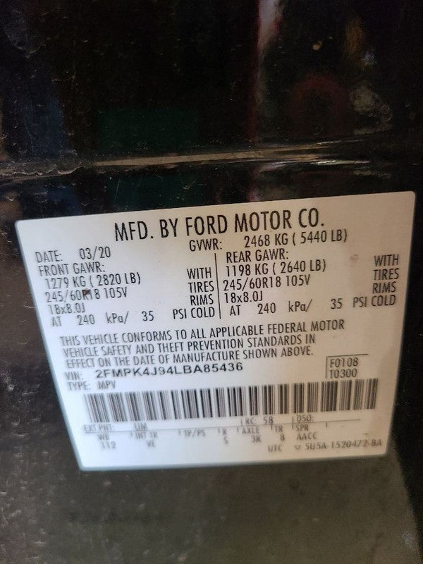 Passenger Right Fender Fits 15-24 EDGE 669598
