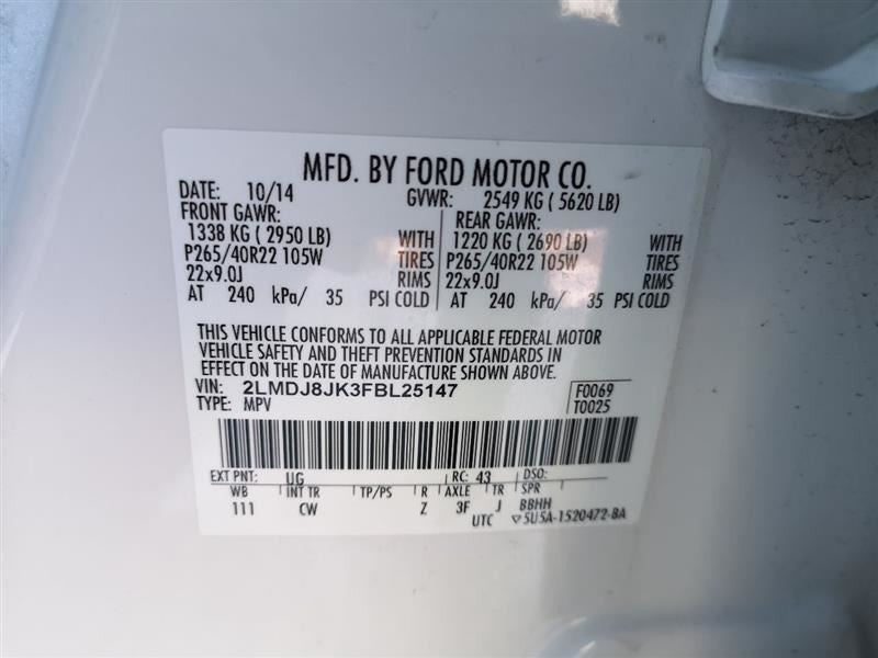Bezel With Switches Fits 2015 MKX 247939