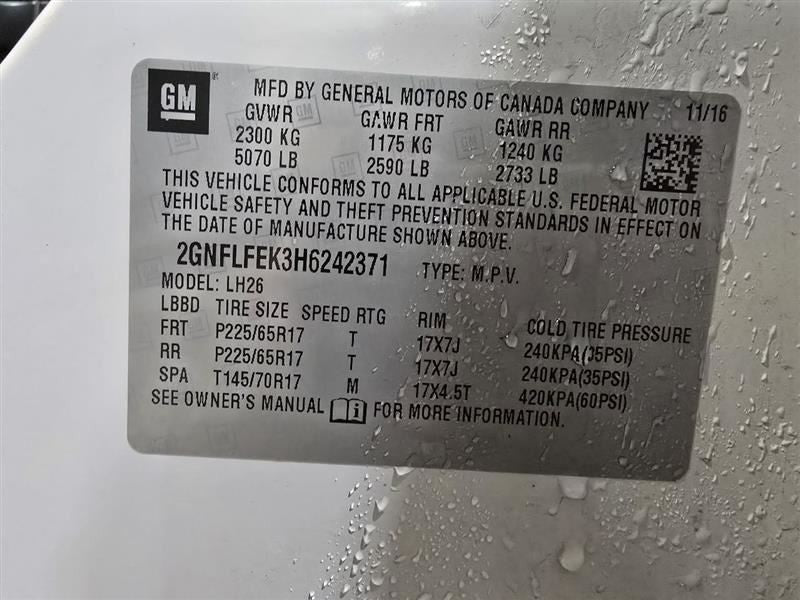 Driver Left Air Bag Driver Wheel Fits 10-17 EQUINOX 606357
