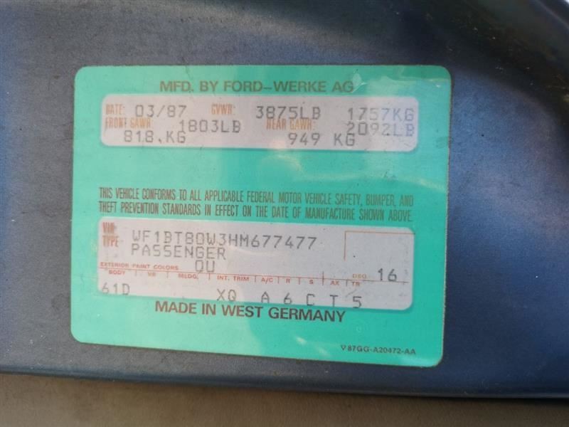 Bell Housing XR4Ti Manual Transmission Fits 87-89 MERKUR 216837