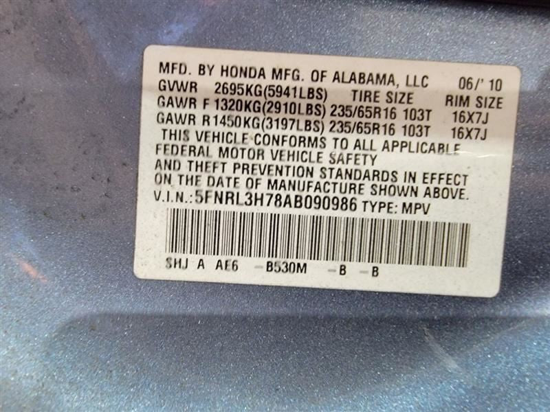 Oil Pan 3.5L SE Canada Market Fits 07-10 ODYSSEY 437010