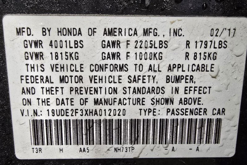 Passenger Door Handle Exterior Assembly Rear Fits 14-22 ILX 619618