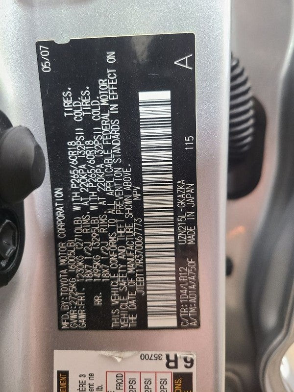 Driver Sun Visor Primary With Illumination Fits 05-09 4 RUNNER 660106