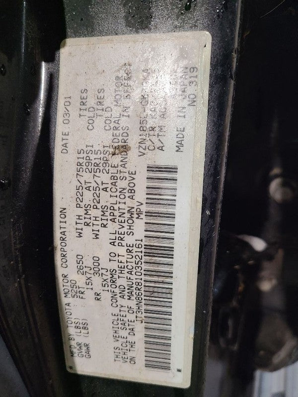 Speedometer MPH Cluster Fits 01-02 4 RUNNER 677467 838003D580