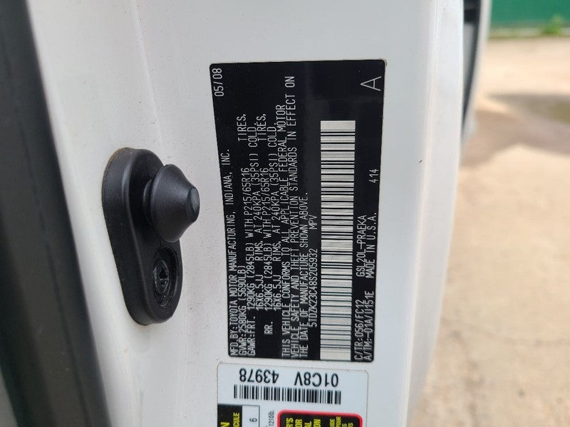 Driver Left Sun Visor Illuminated Fits 05-10 SIENNA 649878