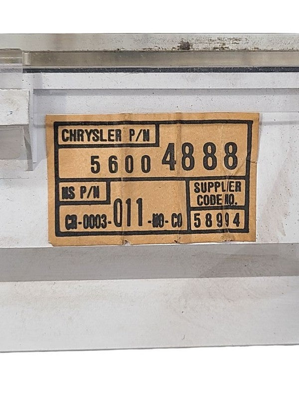 Speedometer Head Only Fits 92-95 WRANGLER 653277 56004888